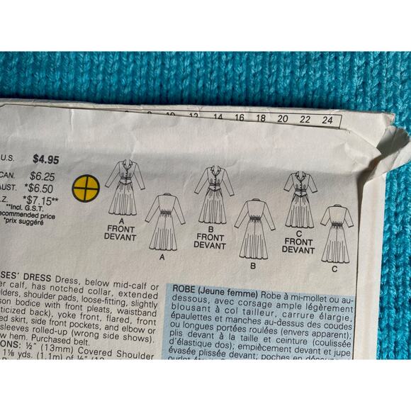 Butterick Sewing pattern 5997 dress maxi sz 8 10 - Picture 4 of 6